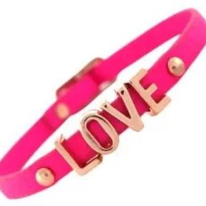 BCBGeneration LOVE Neon Pink Bracelet New!